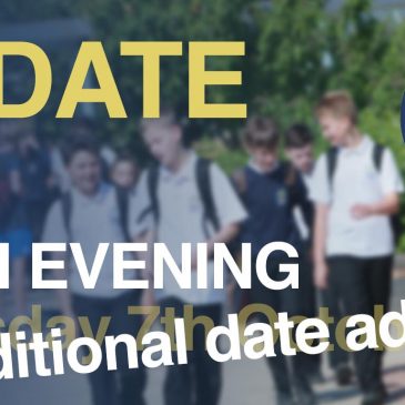 Open Evening 2021 – Extra date added!