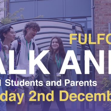 Sixth Form Talk and Tour, Tuesday 2nd December